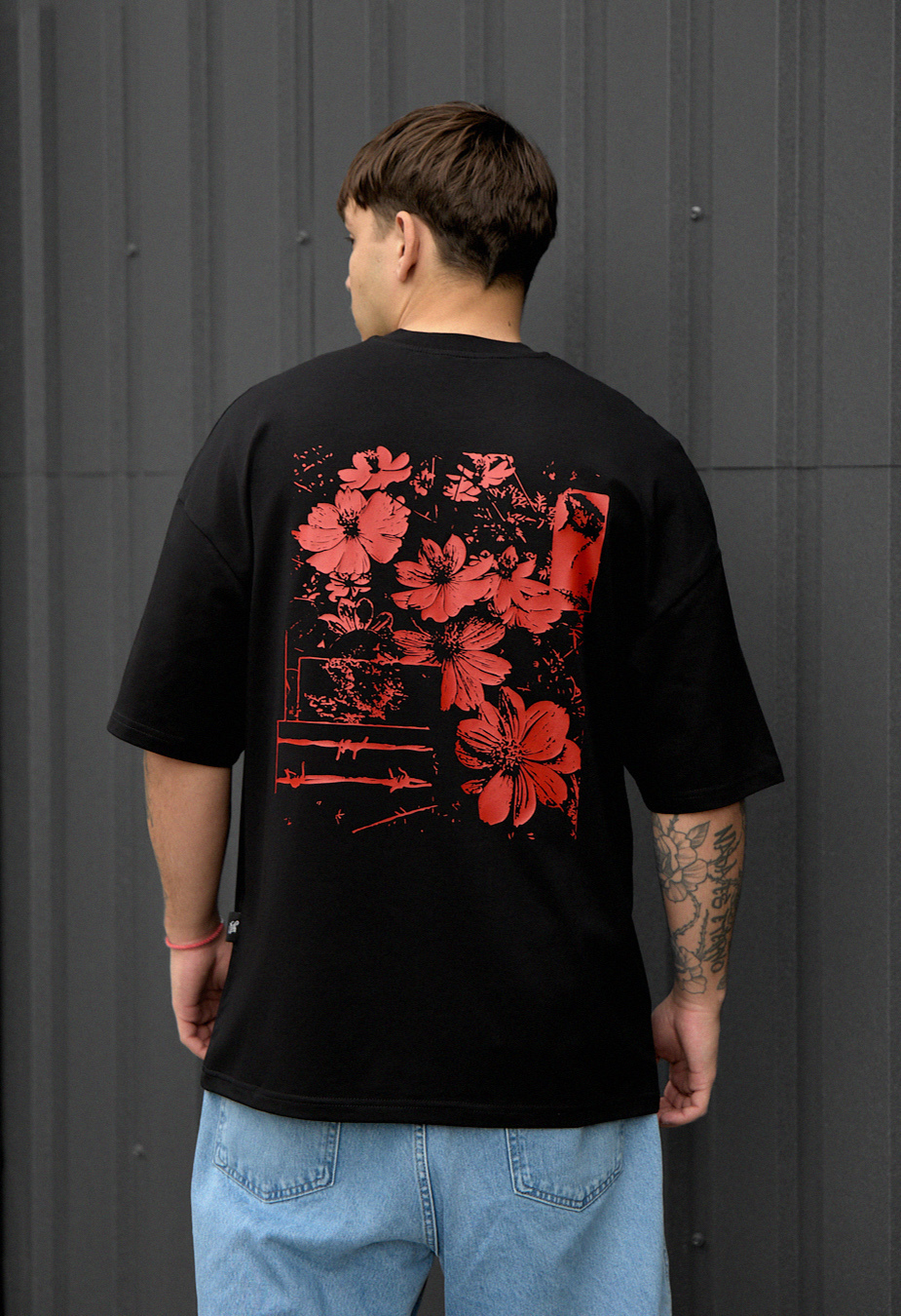 Koszulka Staff red flowers oversize